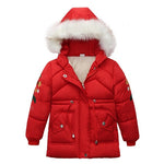 2018 Winter Baby Girls Coats Outwear Fashion Children Long Sleeve Children Jackets Clothing Warm Hooded Coat 1 2 3 4 5 6 Year