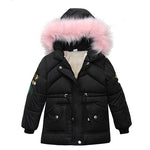 2018 Winter Baby Girls Coats Outwear Fashion Children Long Sleeve Children Jackets Clothing Warm Hooded Coat 1 2 3 4 5 6 Year