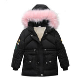 2018 Winter Baby Girls Coats Outwear Fashion Children Long Sleeve Children Jackets Clothing Warm Hooded Coat 1 2 3 4 5 6 Year