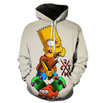 Brand new foreign trade spot 3d printing large size spring and autumn fashion camouflage Simpson men/boy thin hoodie sweatshirt