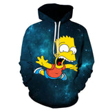 Brand new foreign trade spot 3d printing large size spring and autumn fashion camouflage Simpson men/boy thin hoodie sweatshirt