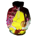 Brand new foreign trade spot 3d printing large size spring and autumn fashion camouflage Simpson men/boy thin hoodie sweatshirt