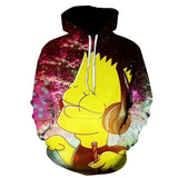 Brand new foreign trade spot 3d printing large size spring and autumn fashion camouflage Simpson men/boy thin hoodie sweatshirt