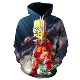 Brand new foreign trade spot 3d printing large size spring and autumn fashion camouflage Simpson men/boy thin hoodie sweatshirt