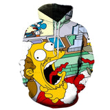 Brand new foreign trade spot 3d printing large size spring and autumn fashion camouflage Simpson men/boy thin hoodie sweatshirt