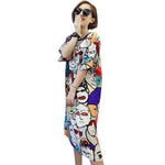 2019 Hot Sale Summer New T-Shirts Women One-pieces Pajama Printed O-neck Short Sleeve Loose Sleep Dress for Summer KA-BEST