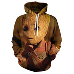 2019 Guardians of the Galaxy Groot Men Hoodies Sweatshirts 3D Printed Funny Hip Hop Hoody Streetwear Pullover Hooded Men Tops