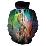 2019 Guardians of the Galaxy Groot Men Hoodies Sweatshirts 3D Printed Funny Hip Hop Hoody Streetwear Pullover Hooded Men Tops