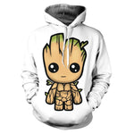 2019 Guardians of the Galaxy Groot Men Hoodies Sweatshirts 3D Printed Funny Hip Hop Hoody Streetwear Pullover Hooded Men Tops