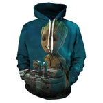 2019 Guardians of the Galaxy Groot Men Hoodies Sweatshirts 3D Printed Funny Hip Hop Hoody Streetwear Pullover Hooded Men Tops