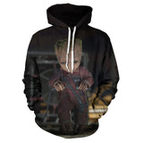 2019 Guardians of the Galaxy Groot Men Hoodies Sweatshirts 3D Printed Funny Hip Hop Hoody Streetwear Pullover Hooded Men Tops