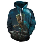 2019 Guardians of the Galaxy Groot Men Hoodies Sweatshirts 3D Printed Funny Hip Hop Hoody Streetwear Pullover Hooded Men Tops