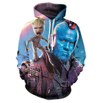 2019 Guardians of the Galaxy Groot Men Hoodies Sweatshirts 3D Printed Funny Hip Hop Hoody Streetwear Pullover Hooded Men Tops