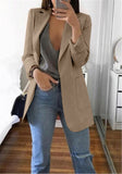 Fanbety 2019 Winter Autumn Women Casual Suit Coat Business Long Sleeve Jacket Outwear Office Ladies fashion plus size Slim  Coat