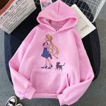 Sailor Moon Kawaii Anime Harajuku Hoodie Women Ullzang Cute Cat Cartoon Korean Style Sweatshirt 90s Fashion Graphic Hoody Female