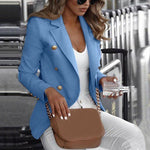 Women Long Sleeve Formal Jackets Cardigan Office Work Lady Notched Slim Fit Suit Business 2019 Autumn New Outwear Tops