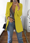 Elsvios 5XL Women Autumn Business Jacket Spring Office Lady Slim Coat Outwear Casual Long Sleeve Basic Tops chaquetas mujer