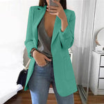 Elsvios 5XL Women Autumn Business Jacket Spring Office Lady Slim Coat Outwear Casual Long Sleeve Basic Tops chaquetas mujer