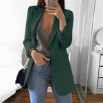 Elsvios 5XL Women Autumn Business Jacket Spring Office Lady Slim Coat Outwear Casual Long Sleeve Basic Tops chaquetas mujer