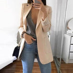 Elsvios 5XL Women Autumn Business Jacket Spring Office Lady Slim Coat Outwear Casual Long Sleeve Basic Tops chaquetas mujer