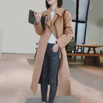 NIBESSER 2019 New Arrival Women Solid Color Wool Blend Coat Long Sleeve Turn-Down Collar Warm Autumn Winter Wool Women Jackets