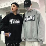 Autumn Winter 2019 naruto print mens hoodies oversized Japanese Anime sweatshirt Casual harajuku hip hop Couple Black streetwear