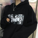 Autumn Winter 2019 naruto print mens hoodies oversized Japanese Anime sweatshirt Casual harajuku hip hop Couple Black streetwear