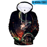 3D-LOKI The Dark World Harajuku Style Hoodies Sweatshirt 2019 New Slim Fashion Casual 2019 New Trend Casual Street Sweatshirt