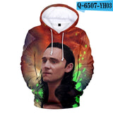 3D-LOKI The Dark World Harajuku Style Hoodies Sweatshirt 2019 New Slim Fashion Casual 2019 New Trend Casual Street Sweatshirt