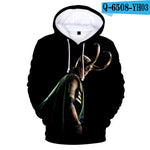 3D-LOKI The Dark World Harajuku Style Hoodies Sweatshirt 2019 New Slim Fashion Casual 2019 New Trend Casual Street Sweatshirt