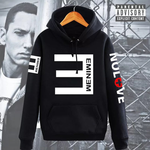 2017 Winter Men's Fleece Hoodies Eminem Printed Thicken Pullover Sweatshirt Men Sportswear Fashion Clothing women sweatshirt