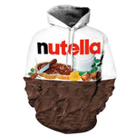 Nutella Pattern Men&Women Hoodies Couples Casual Style 3d Print Hoodie Hip Hop Autumn Winter Sweatshirts Hoody Tracksuits Tops