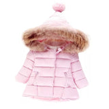 2018 Winter Baby Girls Coats Outwear Fashion Children Long Sleeve Children Jackets Clothing Warm Hooded Coat 1 2 3 4 5 6 Year