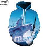 TUNSECHY Men/Women Hoodies With Hat Hoody Print Color Blocks Autumn Winter 3D Sweatshirts Hooded Hood Tops Wholesale and retail