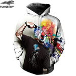 TUNSECHY Men/Women Hoodies With Hat Hoody Print Color Blocks Autumn Winter 3D Sweatshirts Hooded Hood Tops Wholesale and retail