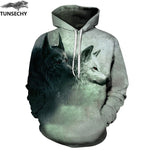 TUNSECHY Men/Women Hoodies With Hat Hoody Print Color Blocks Autumn Winter 3D Sweatshirts Hooded Hood Tops Wholesale and retail