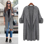 New Fashion Autumn Spring Women Jackets Open Front Coat Long Cloak Jackets Overcoat Waterfall Cardigan Female Blusas