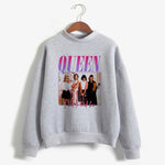 Freddie Mercury Queen Band Sweatshirt Women Long Sleeve Pullover Hip Hop Hoodie Rock Hipster Hoodies Streetwear Kpop Clothing